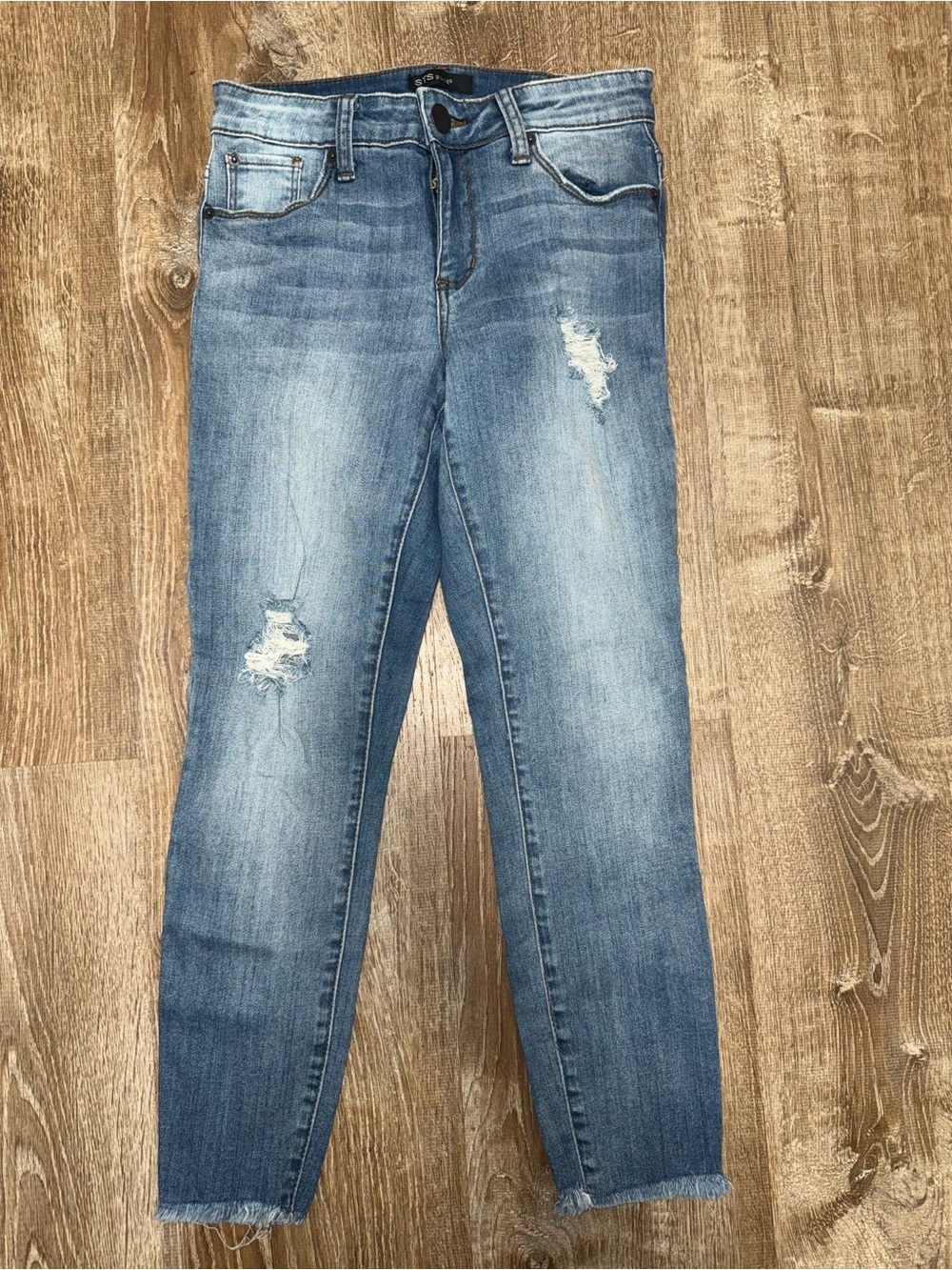 STS Blue Light Wash Distressed Skinny Jeans